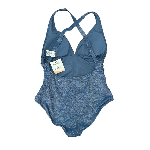 Shade & Shore Glittery Blue Swimsuit, 12-14 - Picture 6 of 6